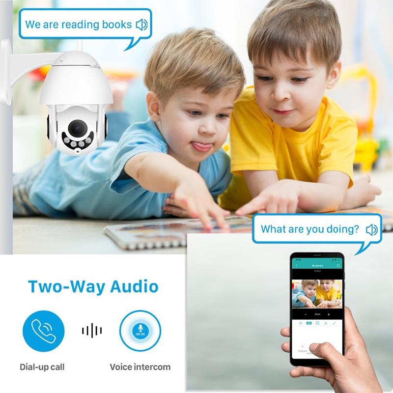 Smart Dome Camera With 355 Degree Rotation Infrared And Two-Way Voice Intercom-1915196515907932169