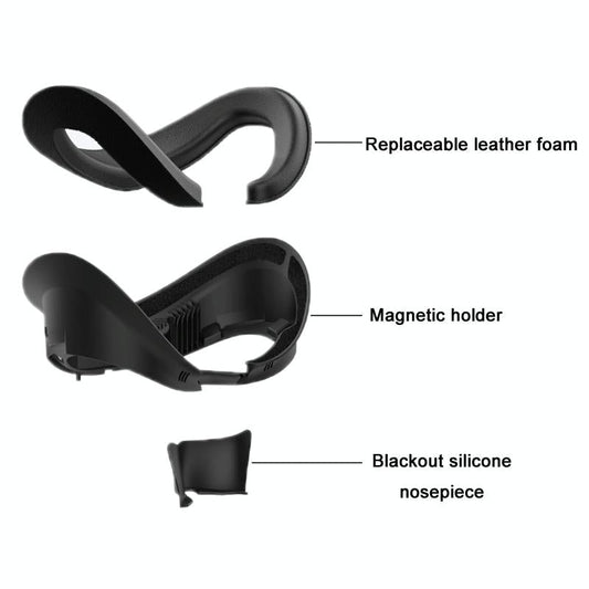 Blackout Sweat Face Cover With Magnetic Closure - Pico 4 Sponge Leather-1915197389631787010