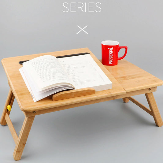 Foldable Laptop Desk For Bed - Lazy Computer Table With Card Slot-1915198266421678082