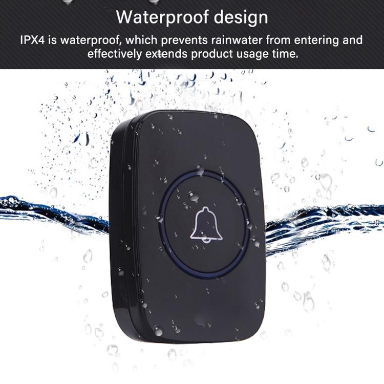 Wireless Waterproof Doorbell - 300M Range No Battery Long-Lasting Led Light-1915198224268922883