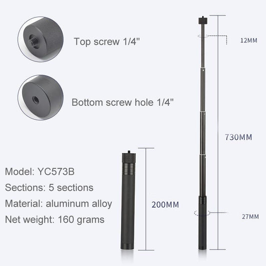 Stabilizing Extension Rod For Feiyu G5 / Spg / Wg2 Gimbal And Dji Pocket / Pocket 2-1915198137174200321