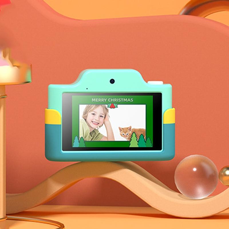 Mini Children'S Cartoon Dual-Lens Digital Camera Toy - Dinosaur Design-1915198351054344195