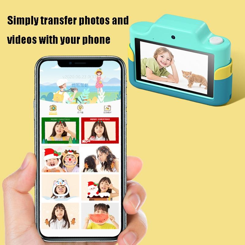 Mini Children'S Cartoon Dual-Lens Digital Camera Toy - Dinosaur Design-1915198351054344197