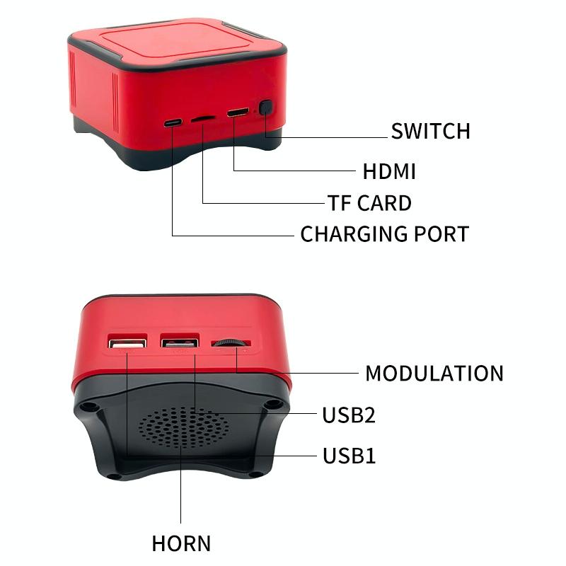 Mini Cube Arcade Console With 64G Tf Card & Controllers - Hd Tv Support-1915197617181167619