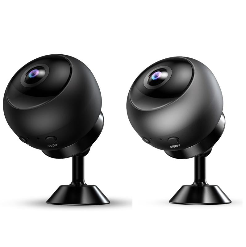 Small Wireless Security Camera With Night Vision - 1080P 5Ghz Remote - Matte Black-1915196685970182145