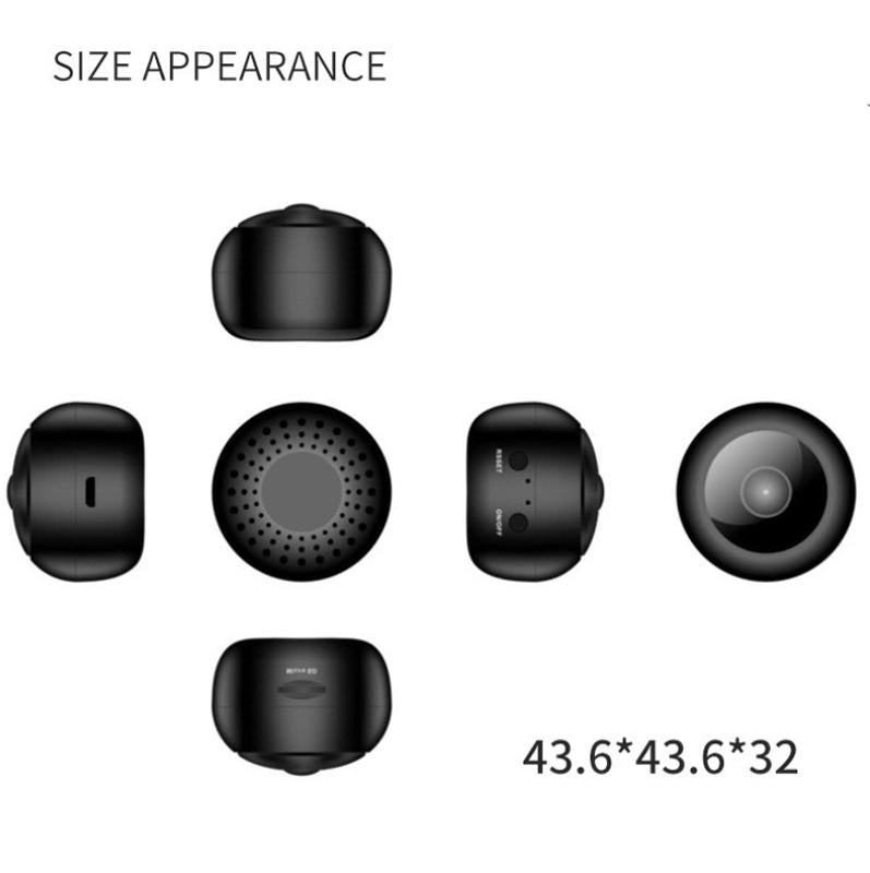 Small Wireless Security Camera With Night Vision - 1080P 5Ghz Remote - Matte Black-1915196685970182150