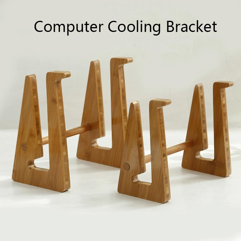 Bamboo Wood Desktop Storage Rack For Computers And Tablets-1915197981548744706