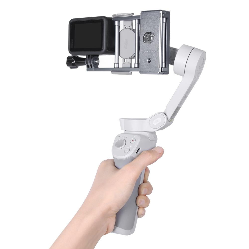 Aluminum Mount Plate Adapter For Dji Action / Gopro Hero9 / 8 Mobile 3 / Om4 Gimbal-1915198397552398341