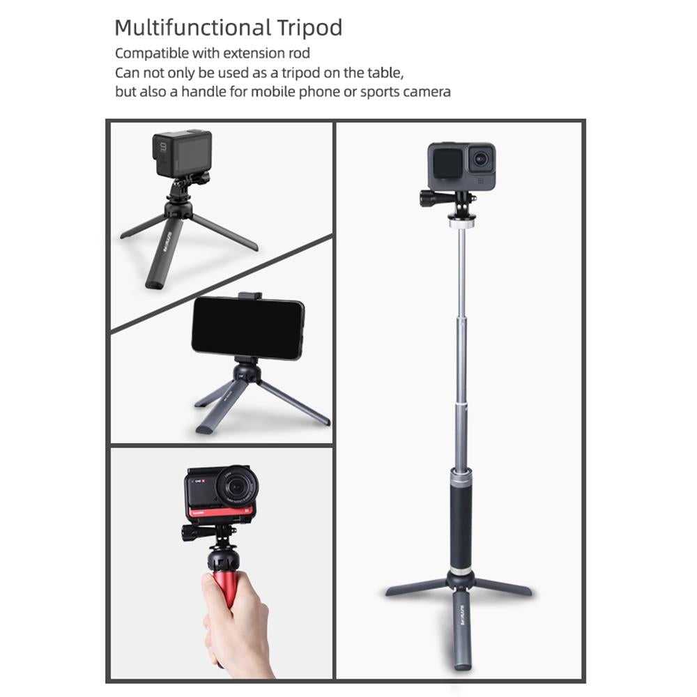 Aluminum Alloy Mini Tripod For Insta360 Go Dji Action And Gopro-1915197632767201284