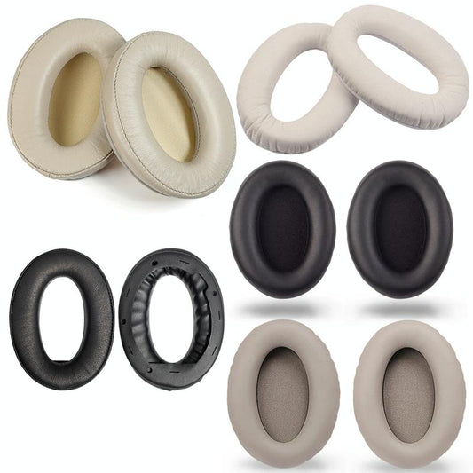2-Pack Headset Sponge Covers For Sony Wh-1000Xm2 / Xm3 / Xm4 - Black Protein With Card Buckle-1915197425505669121