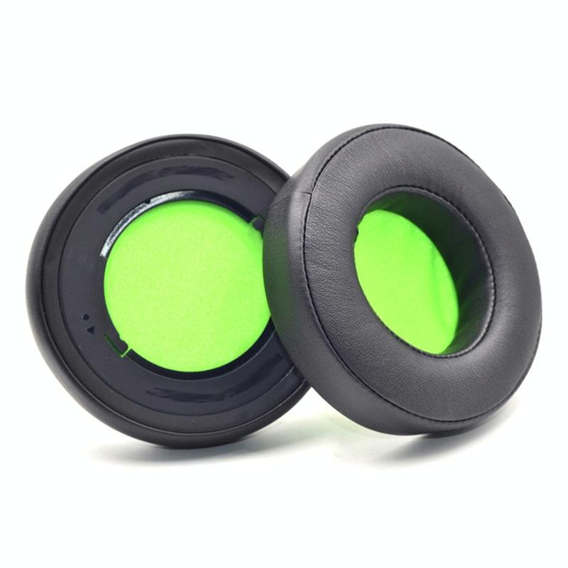 2-Pack Headset Sponge Case For Razer Blackshark V2 Series - Black / Green-1915197427590238208