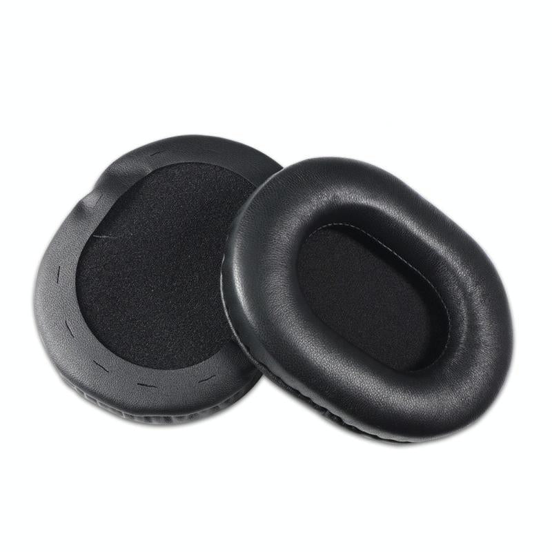 Black Lambskin Headset Sponge Covers - Set Of 2-1915197796101787648