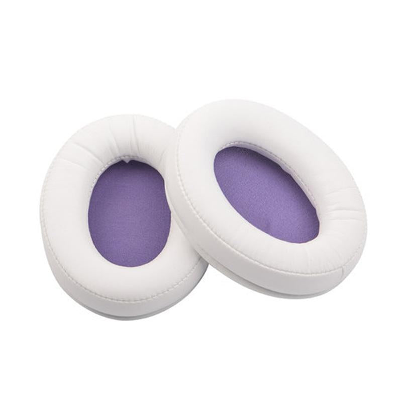 2-Pack Leather Ear Pad Covers For Kingston Cloud Silver Ii Headset - White-1915197982140141574
