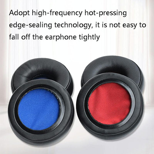 2-Pack Leather Headphone Sponge Covers For Jabra Revo Wireless - Black / Blue-1915197953287524354