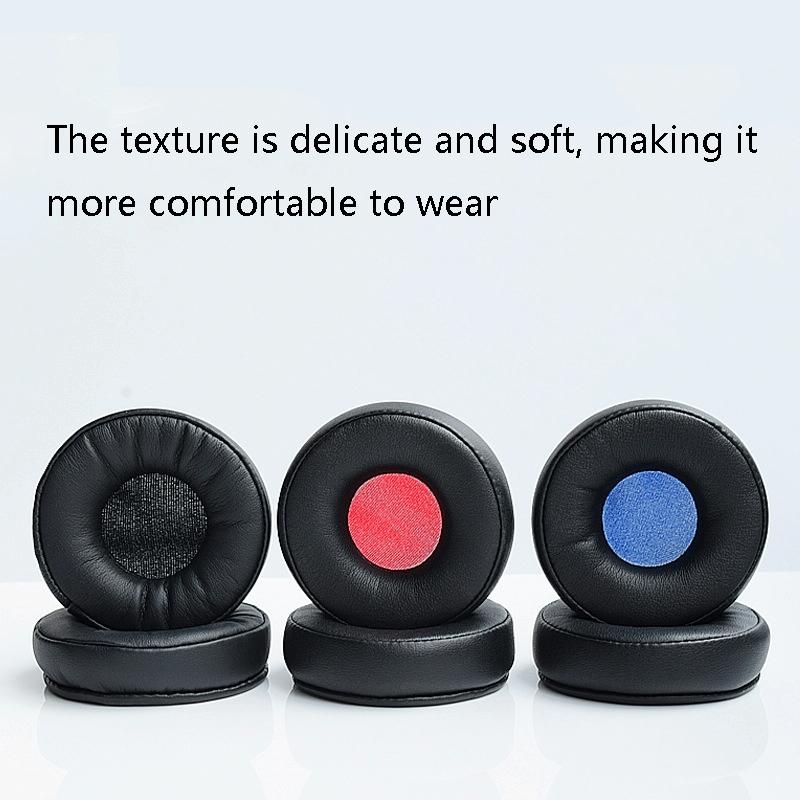 2-Pack Leather Headphone Sponge Covers For Jabra Revo Wireless - Black / Gray-1915197610734522371