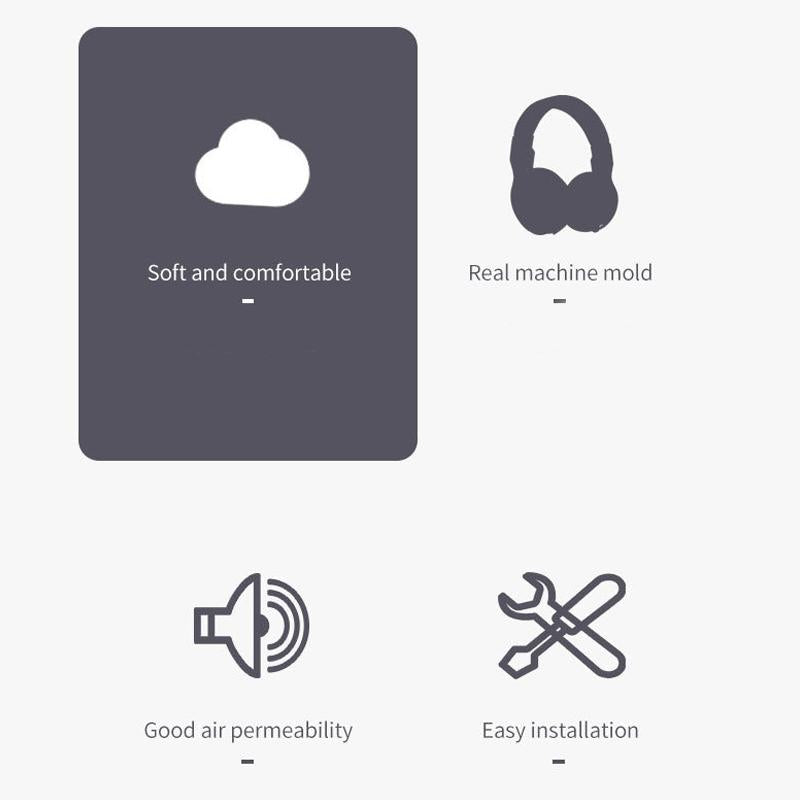 Somic G936N Commander Headphone Sponge Cover - 2 Pcs For Gaming Earmuffs-1915196915423776771