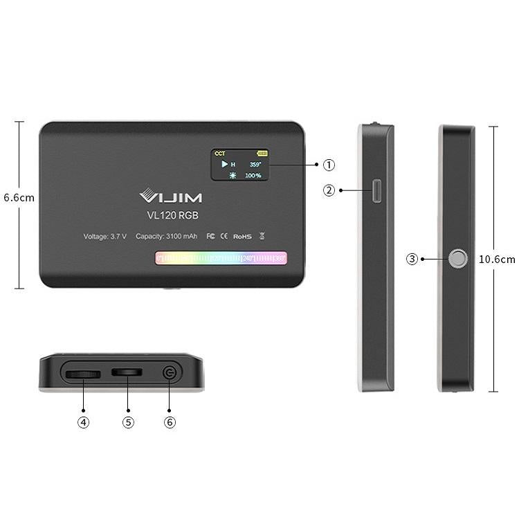 Full Colour Rgb Slr Camera Light For Live Photo & Video - Vl120-1915197939026890758