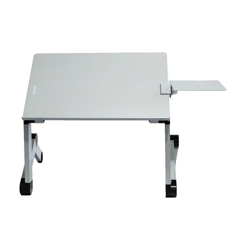Adjustable Folding Laptop Desk With Mouse Board - Silver-1915198108938145792