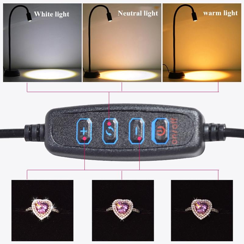 Adjustable Led Jewelry Table Lamp For Wenwan Diamond Jadeite Jade - Single Head-1915198287556775939