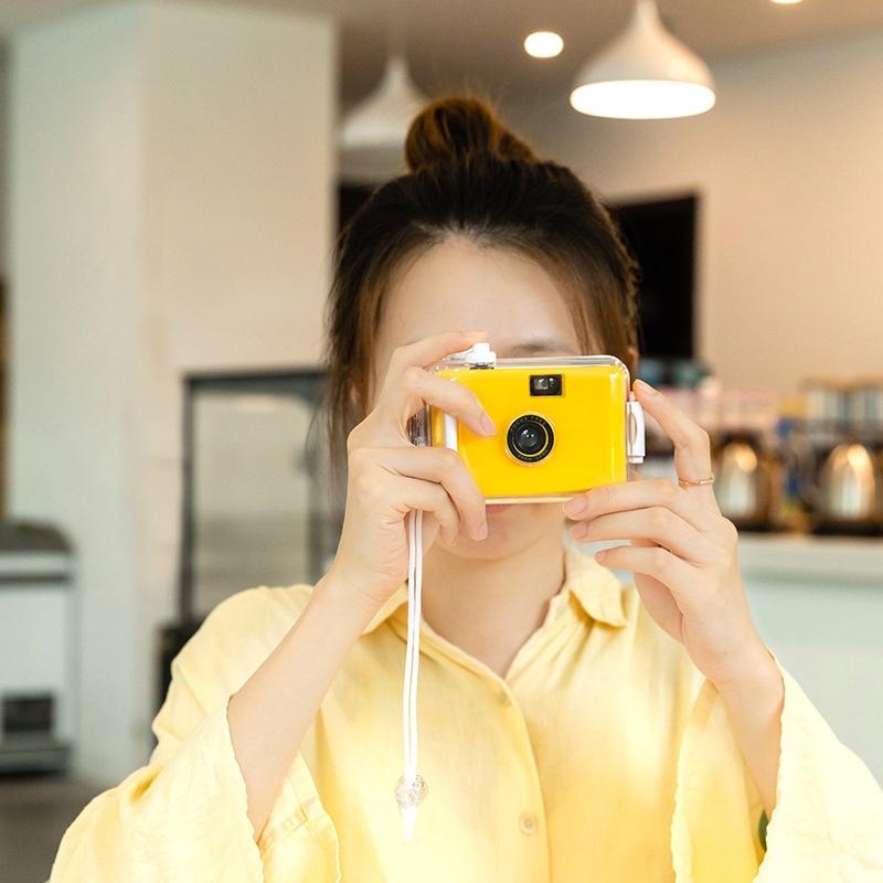 Retro Waterproof Camera With Disposable Film - Cute White Shell-1915196956624424964