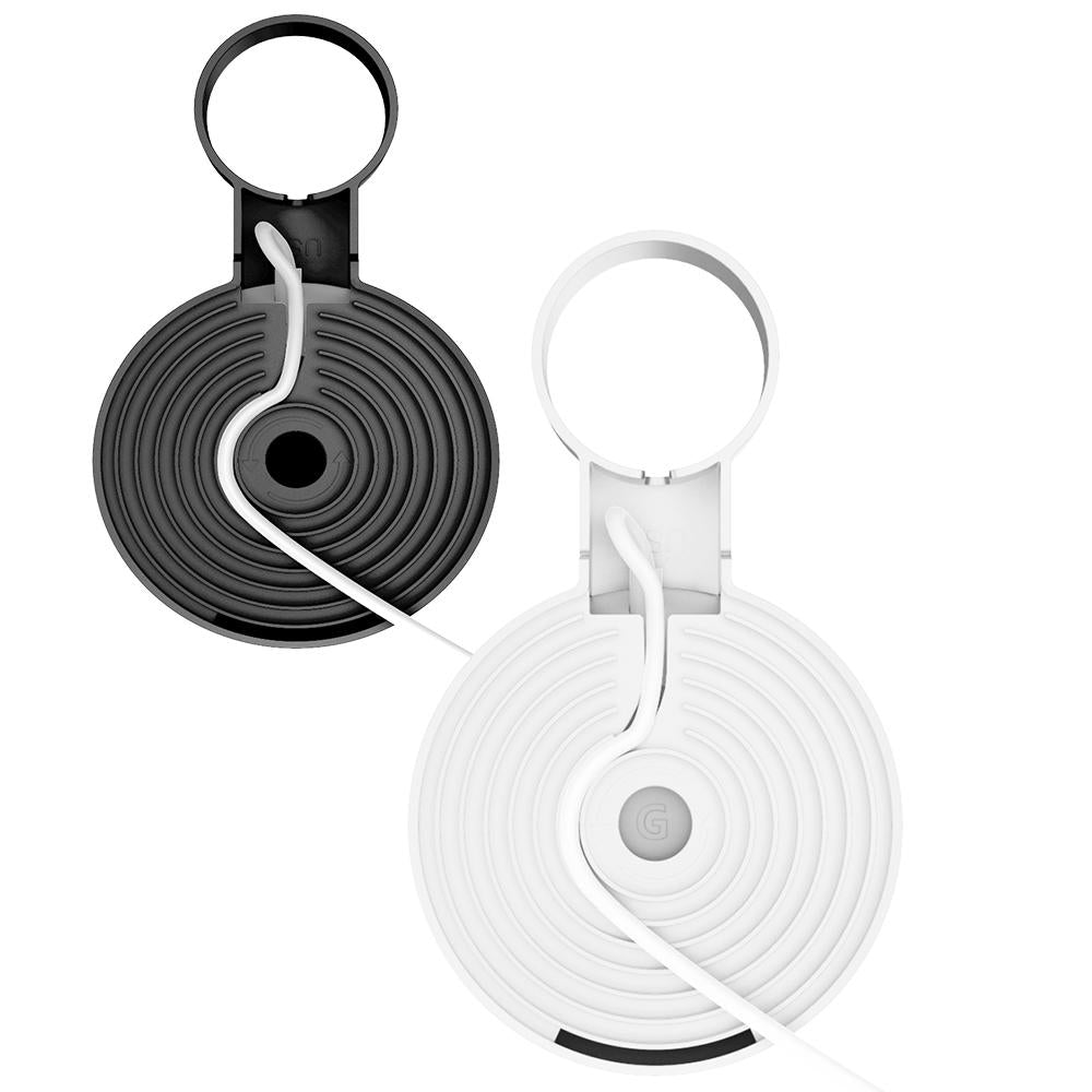 Google Nest Mini Wall Bracket With Cable Storage - White-1915196692181946371