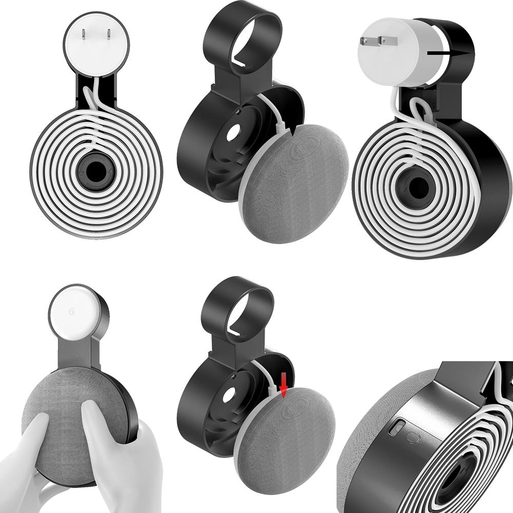 Google Nest Mini Wall Bracket With Cable Storage - White-1915196692181946373