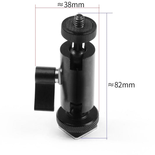 Universal Dual Ballhead Cold Shoe Mount For Action Cameras-1915198293000982530