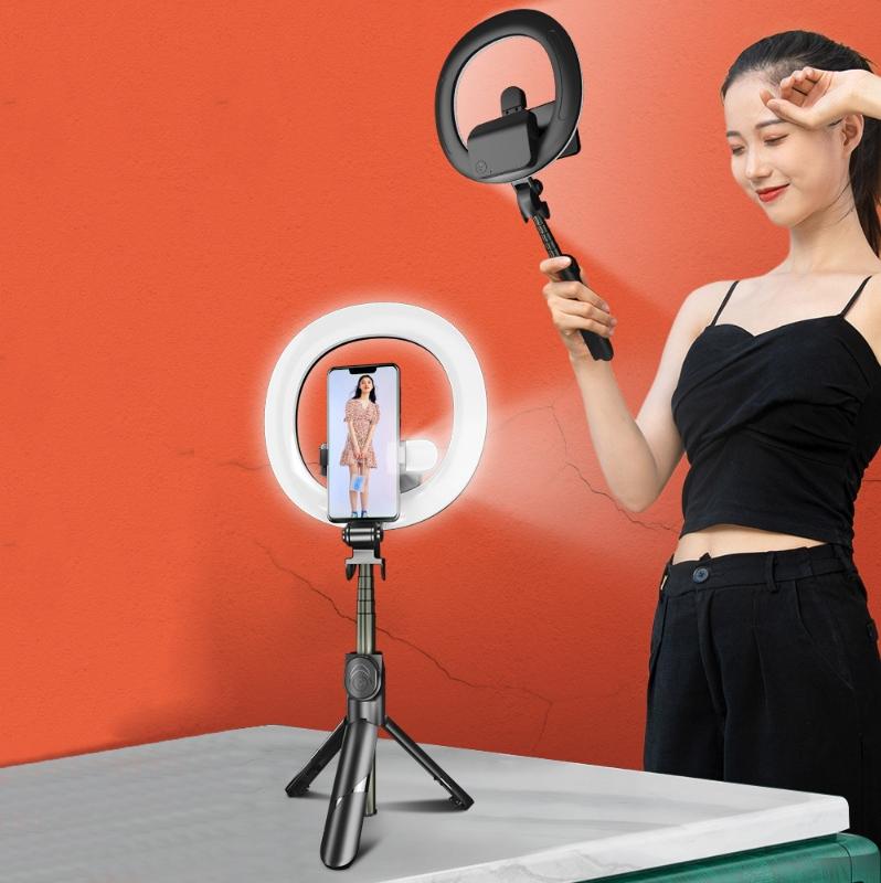 Wireless Led Double Fill Light Selfie Stick With Tripod For Live Streaming-1915196923095158789