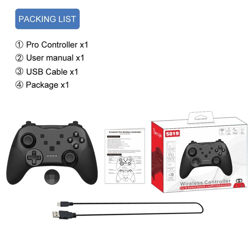Wireless Bluetooth Game Console Handle For Nintendo Switch With Vibrating Gyroscope - Black-1915196913448259590