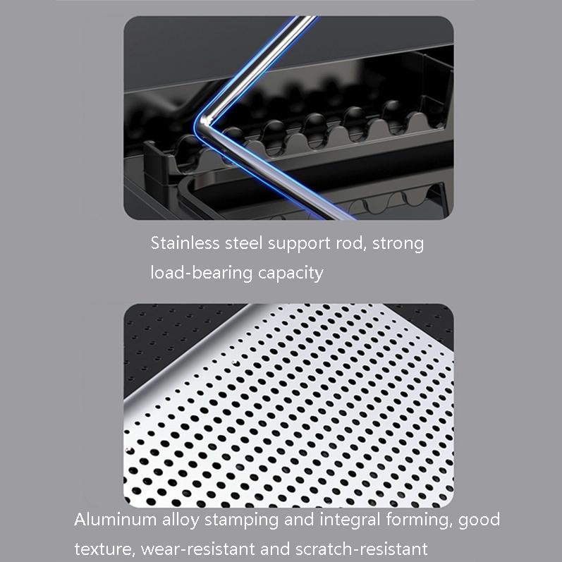 6-Fan Alloy Laptop Cooling Bracket - Silent-1915197805295702021