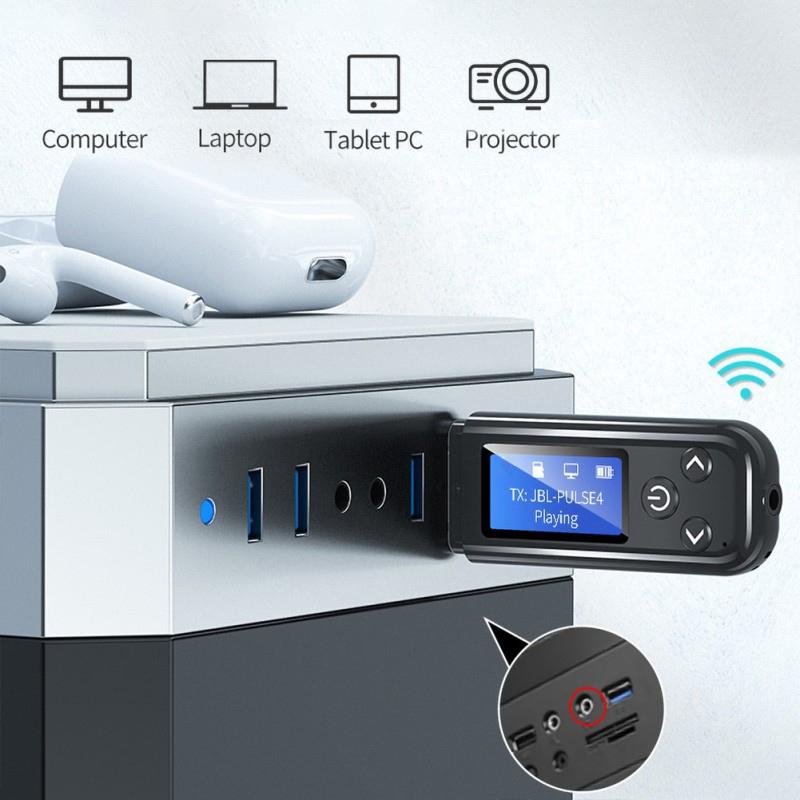 Lcd Bluetooth Audio Transmitter Receiver For Car Hands-Free-1915197516970856453