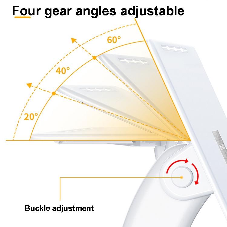 Portable Foldable Laptop Stand - Heightening Bracket Multifunctional White-1915196932192604163