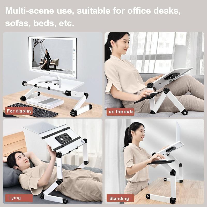 Portable Folding Laptop Desk With Height Adjustment And Storage-1915198133806174214