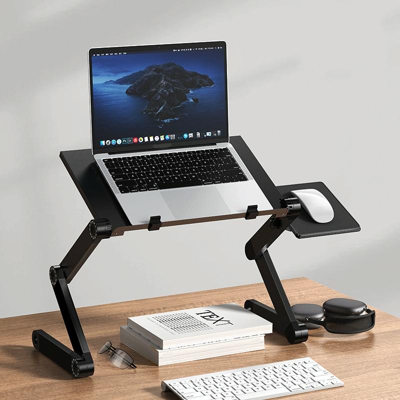 Portable Folding Laptop Desk With Height Adjustment And Storage-1915198133806174215