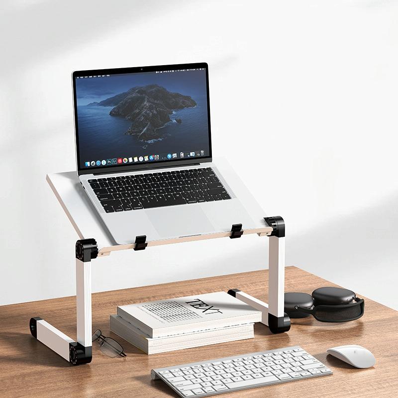 Portable Folding Laptop Desk With Adjustable Height And Storage-1915197821879980032