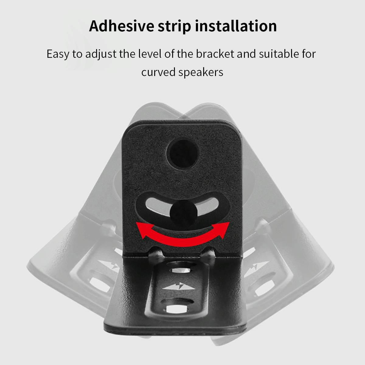 Non-Slip Wall Bracket For Long Strip Speakers - Black-1915196902639538180