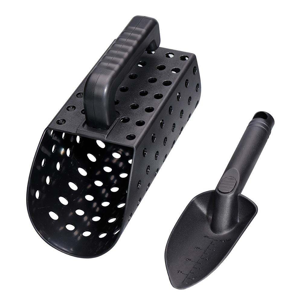 Black Metal Detector Scoop And Shovel Set For Digging-1922443426377371648