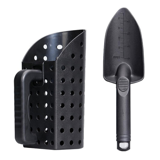 Black Metal Detector Scoop And Shovel Set For Digging-1922443426377371649