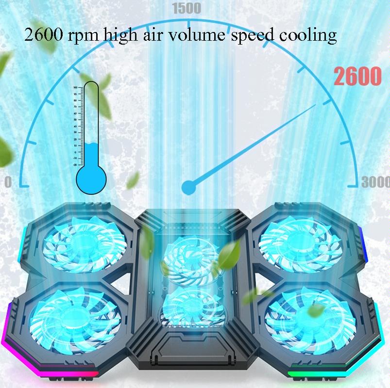 Usb Fan Stand With Phone Holder And Rgb Blue-1915198146816905220
