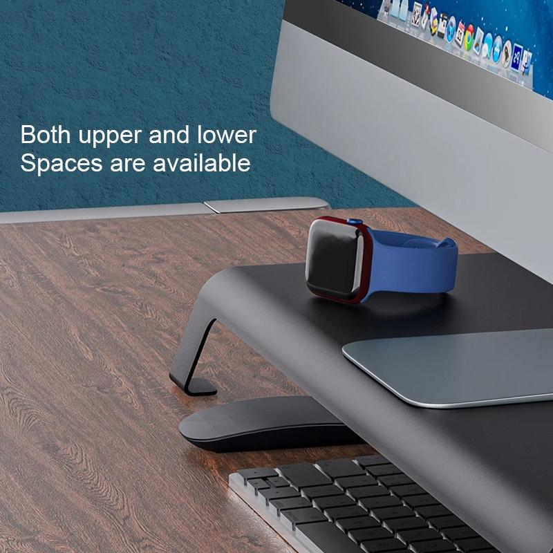 White Monitor Riser Bracket - Space-Saving-1915196687522074629