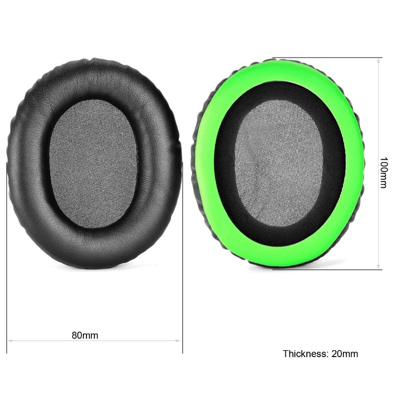 2-Pack Headset Earmuffs For Kingston Hyperx - Black & Green Mesh-1915197692540227586