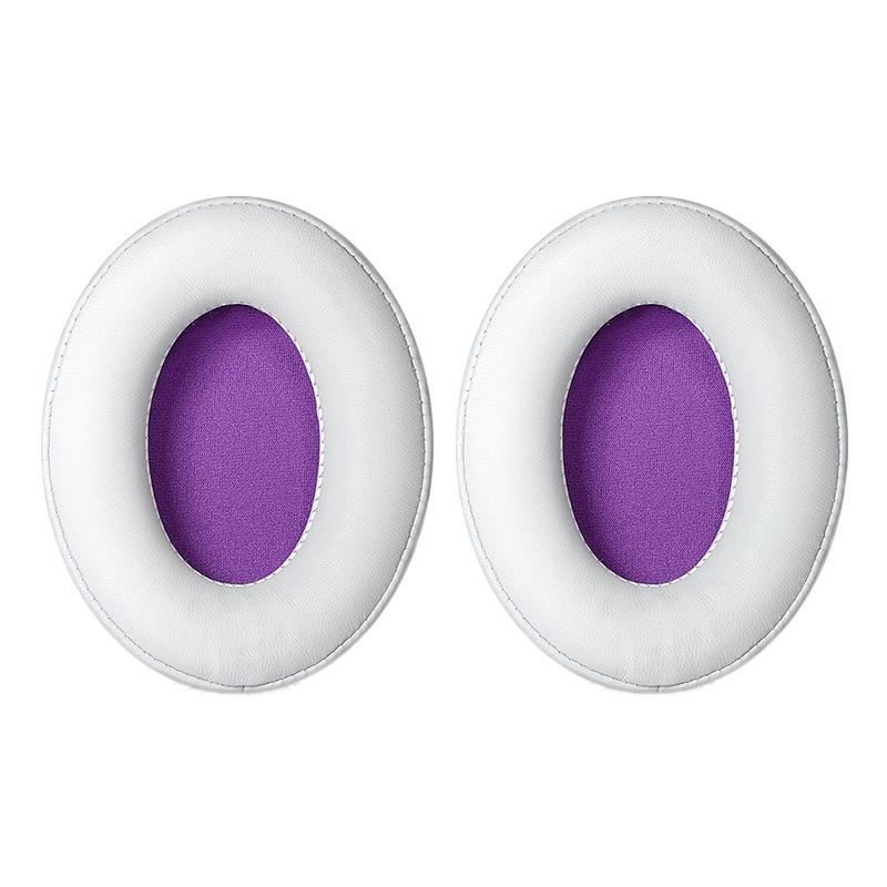2-Pack Headset Earmuffs For Kingston Hyperx Cloud Ii - White & Purple Lambskin-1915197472897110023