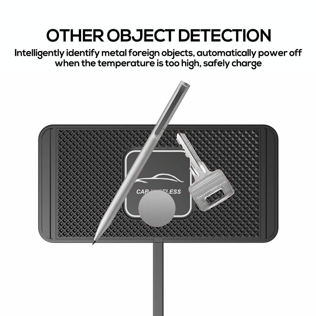 15W Car Wireless Charger With Anti-Skid Mats And 1M Usb Cable - Black-1915196927272685574