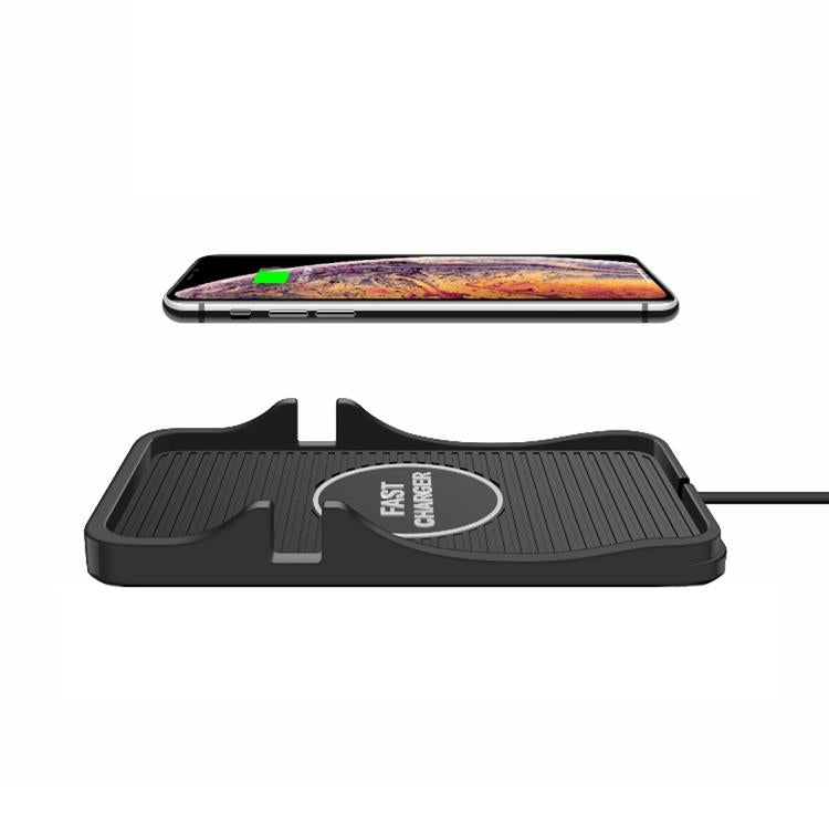 2-In-1 Non-Slip Wireless Charger For C7 Car Navigation - Black-1915196967961628679