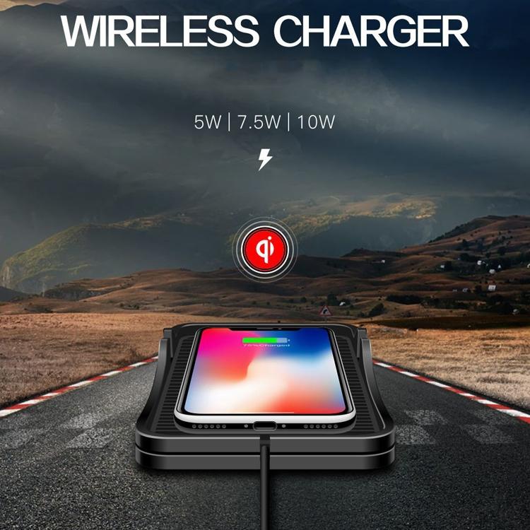 2-In-1 Non-Slip Wireless Charger For C7 Car Navigation - Black-1915196967961628675