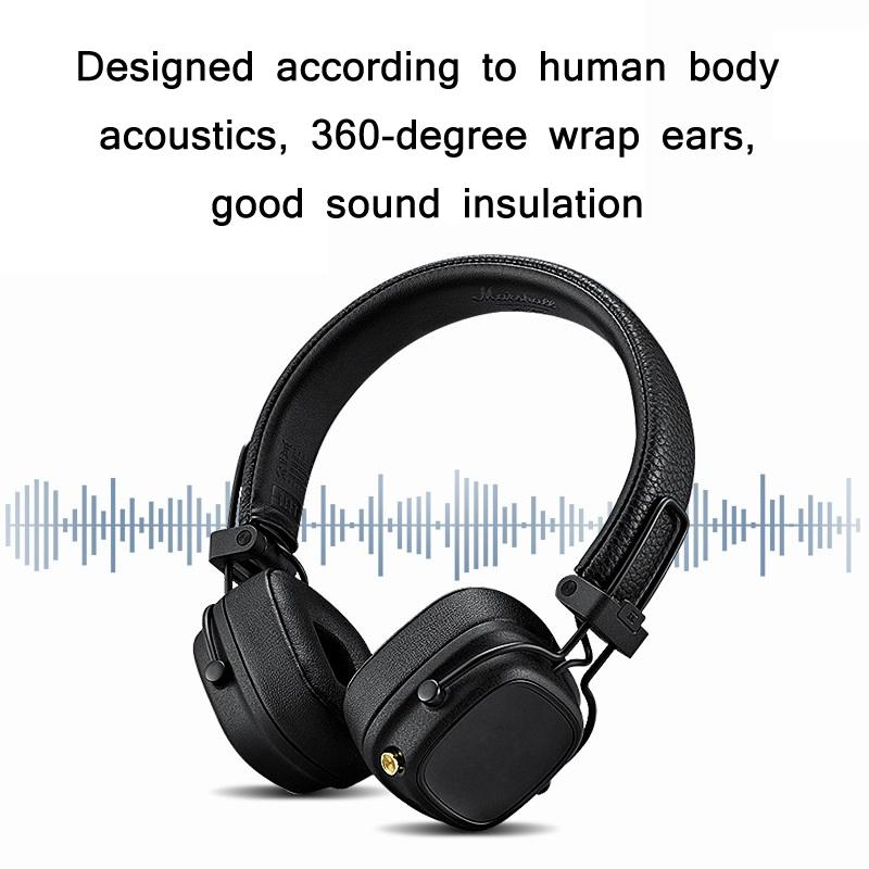 2-Pack Earphone Covers For Marshall Major Iv - Black Sponge-1915196940014981124