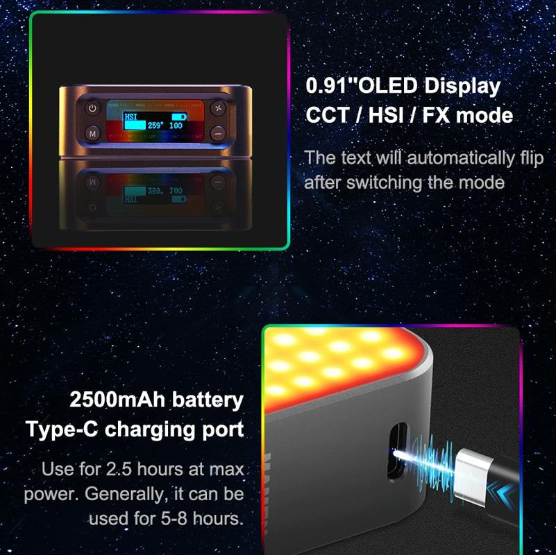 Double-Sided Rgb Led Fill Lights - 66 Leds 2500-9000K-1915197100581326854