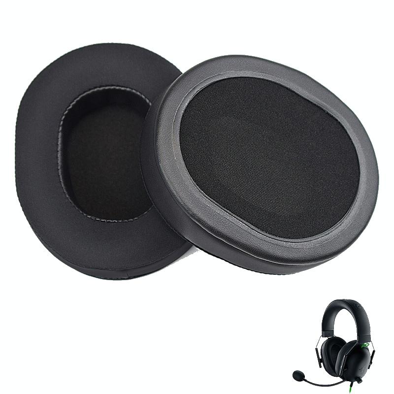 Black Gel Earpads For Razer Blackshark V2 X / Usb Headset - 1 Pair-1915198084971892740