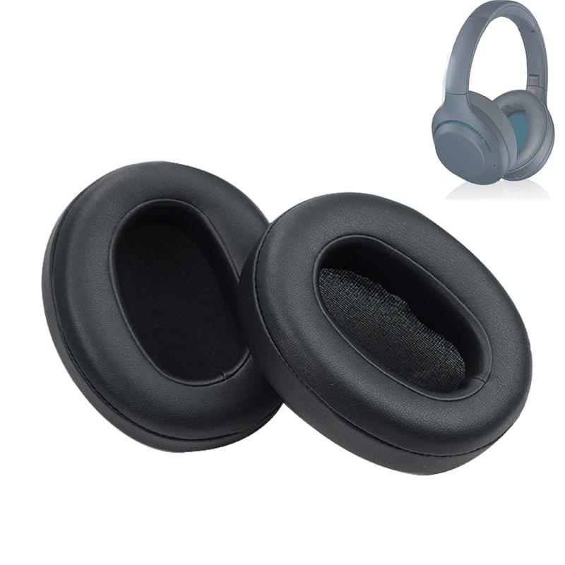 2-Pack Protein Skin Earpads For Sony Wh-Xb900N Headset - Black-1922443460724527108