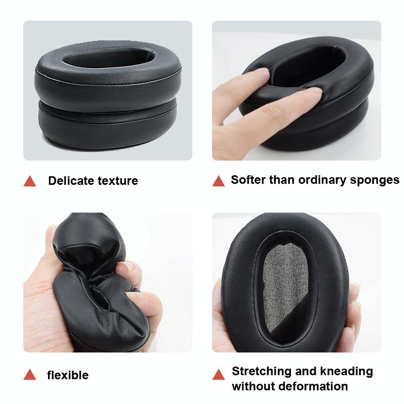 2-Pack Protein Skin Earpads For Sony Wh-Xb900N Headset - Black-1922443460724527107